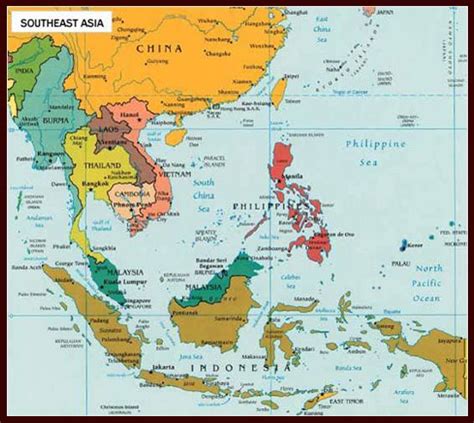 Gambar Posisi Geografis Negara Asean Letak Gambar Peta Indonesia Di