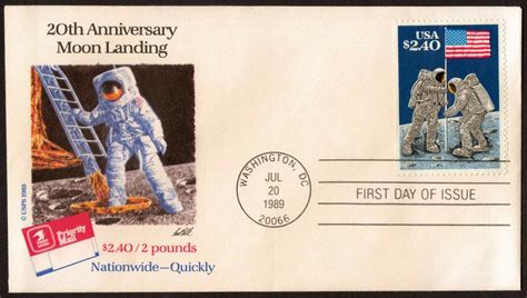 1989 Moon Landing Stamp First Day Cover Collectors Weekly