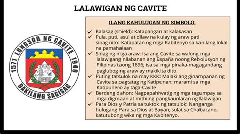 Ap3 Q2 Aralin 7 Mga Simbolo At Sagisag Ng Lalawigan Ng Cavite At Rizal