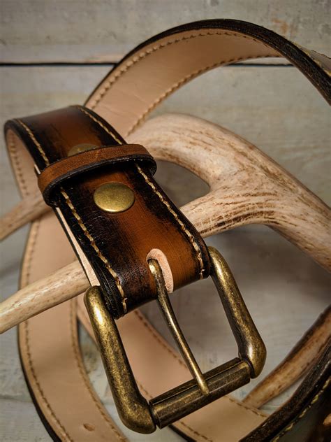 Handmade Fully Lined Leather Belt With Removable Buckle Ships Etsy