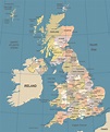 karta england Map of united kingdom (great britain), politically ...