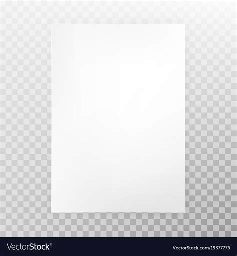 Paper A4 Format Isolated On Transparent Background