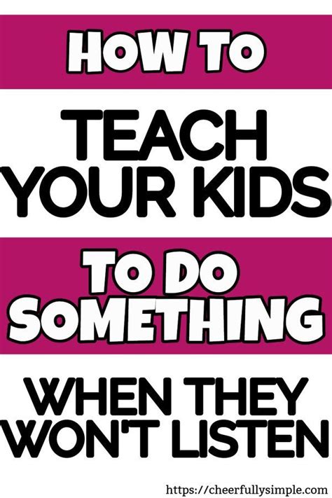 How To Give Kids Effective Instructions Kids Wont Listen Kids