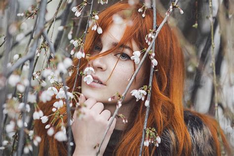 Beautiful Redhead With Freckles By Stocksy Contributor Maja Topcagic Stocksy