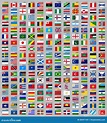 216 bandeiras do mundo ilustração do vetor. Ilustração de internacional ...