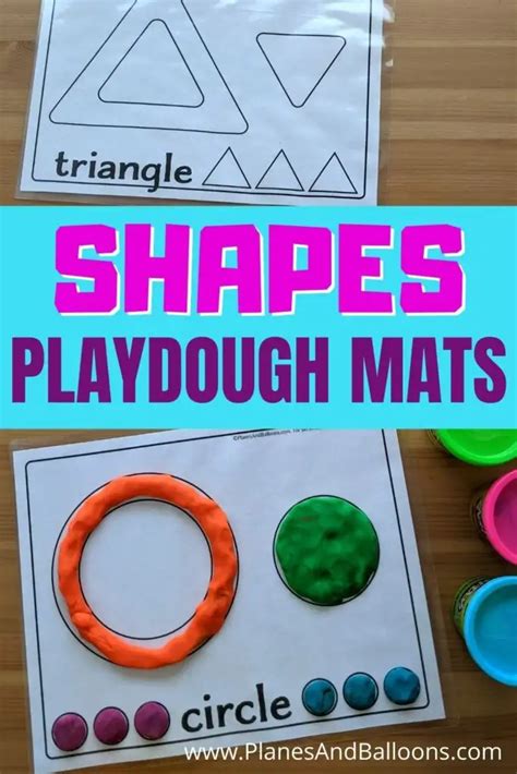 Shape Playdough Mats Free Printable Planes And Balloons Shape