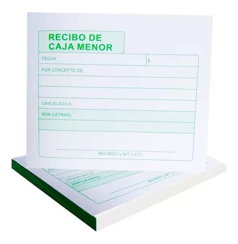 Talonario De Recibos Caja Menor X