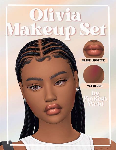 Olivia Makeup Set By Pinkishwrld Patreon In 2023 Sims Hair Sims 4