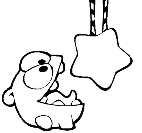 Learning colors with om nom. Coloring page Cut the Rope 9