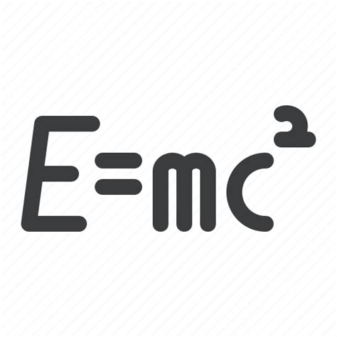 Emc Energy Equation Formula Mass Physics Science Icon Download