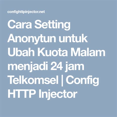 Cara menggunakan paket kuota malam di siang hari kartu telkomsel akan saya bahas disini, karena paket midnight ini hanya. Cara Setting Anonytun untuk Ubah Kuota Malam menjadi 24 ...