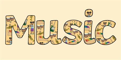 Music Title Display Lettering (teacher made)