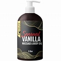 IQ Natural Massage Oil & Body Oil Sensual Vanilla Edible for Intimate ...