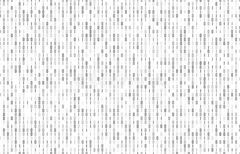 Stream Of Binary Code Black And White Background With Two Binary Digits