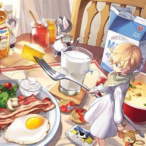 Happy Breakfast Ppl Anime Animeboy Breakfast 712