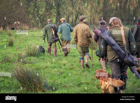 A Shooting Party Uk Stock Photo Alamy