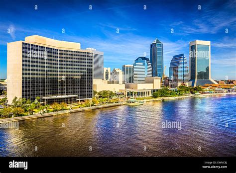 Jacksonville Florida Usa Downtown City Skyline On St Johns River