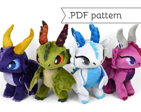 Wyvern And Dragon Chibi Plush Sewing Pattern Pdf Tutorial Etsy