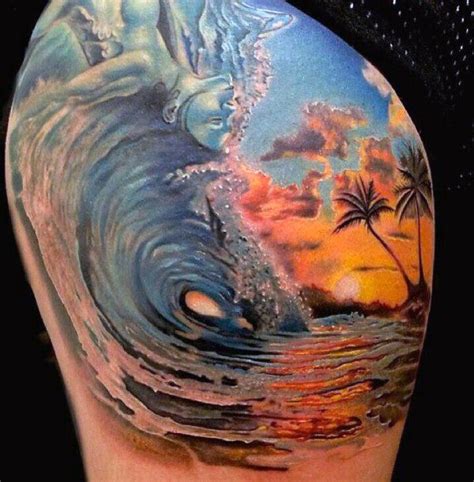 Top 113 Beach Tattoo Ideas [2021 Inspiration Guide] Beach Tattoo Sunset Tattoos Ocean Tattoos