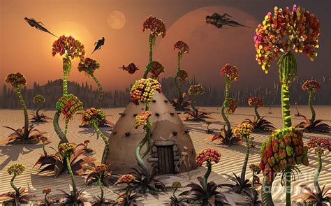 An Alien Landscape Where The Plants Digital Art By Mark Stevenson