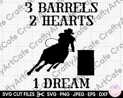 Barrel Racing Svg 3 Barrels 2 Hearts 1 Dream Etsy
