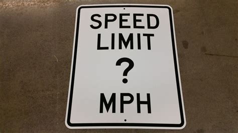 Speed Limit Sign Ss Aluminum 24x30 At Chicago 2016 As J26 Mecum
