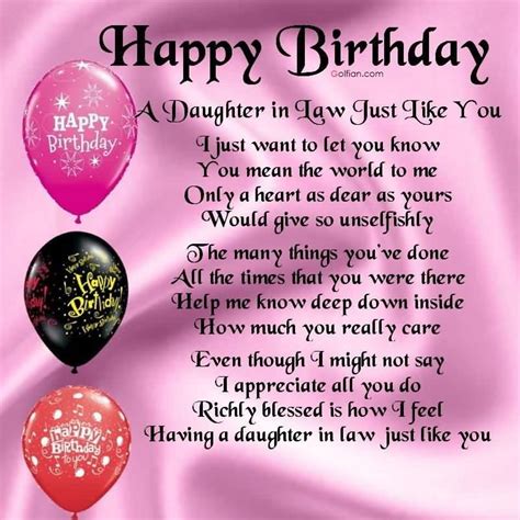 Happy birthday to my daughter in law images. Daughter in law Poems