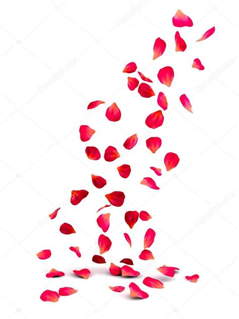 Red Rose Petals Falling Background