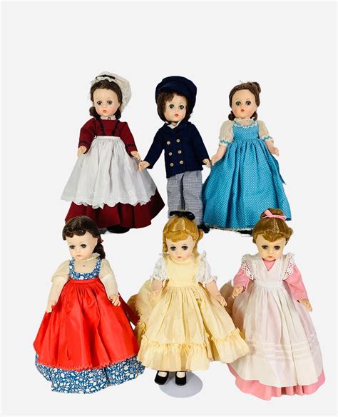 Lot Lot Of 6 Madame Alexander Little Women Dolls With No Joints