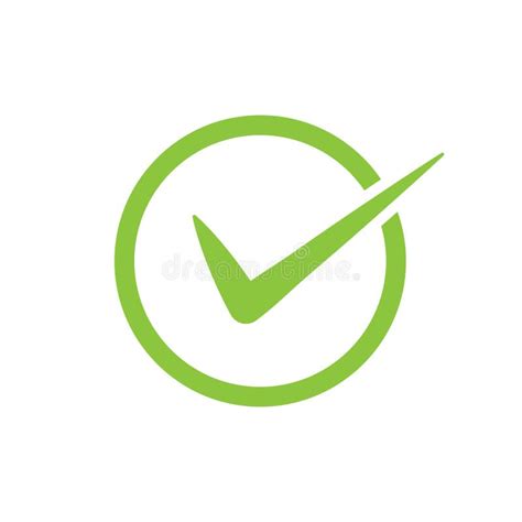 Green Check Mark Icon Tick Symbol In Green Color Vector Illustration Stock Vector