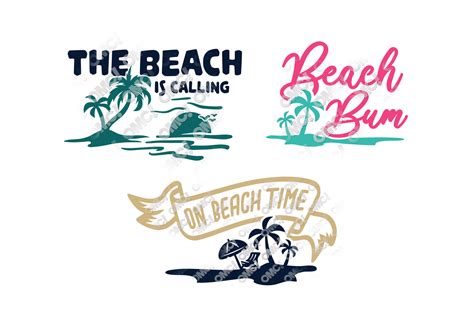 Beach SVG Files Vol. 2 Theme in SVG, DXF, PNG, EPS, JPG (282639) | Cut