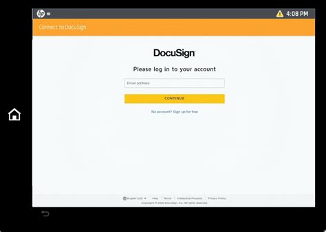 Connect To Docusign Hp Workpath App