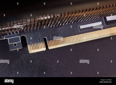 Pci Express Pcie Connector Detail On A High End Graphics Card Stock