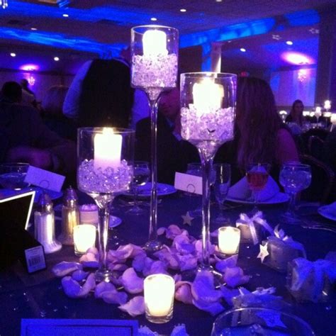 Purple With Blue Wedding Centerpieces Diy Wedding Centerpieces