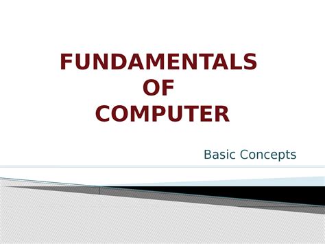 Fundamentals Of Computer Quick Guide Study Notes Computer Science