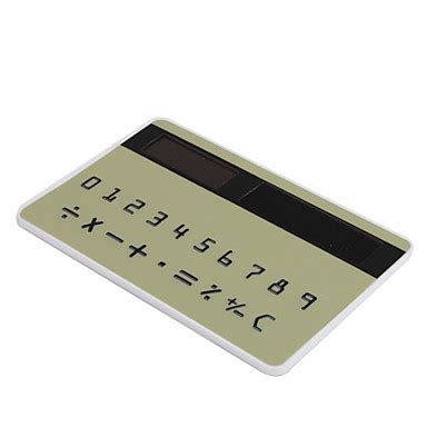 Check spelling or type a new query. NEW Mini Slim Credit Card Solar Power Pocket Calculator - Army Green 212849 2017 - $3.99