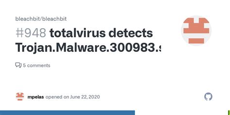 Totalvirus Detects Trojanmalware300983susgen · Issue 948