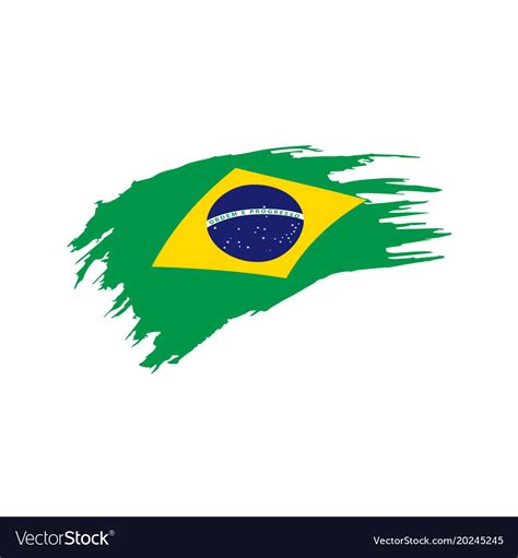 Brazil flag Royalty Free Vector Image - VectorStock