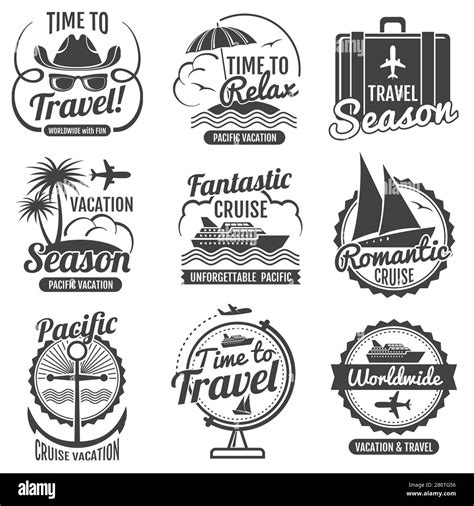 Travel Adventure Vector Vintage Labels And Emblems Vintage Logo