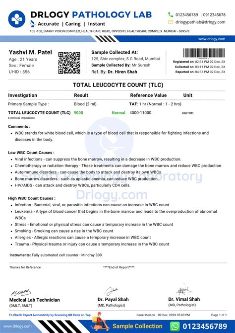 WBC Blood Test: Normal Range, Results and Price - Drlogy