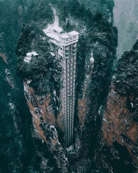 Worlds Tallest Outdoor Elevator Climbs An Amazing 1070 Feet Up A