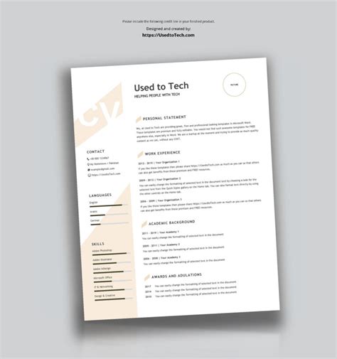 Modern Resume Template In Word Free Used To Tech Regarding Microsoft Word Resumes Templates