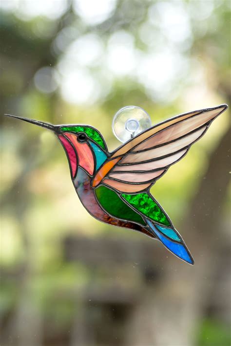 Stained Glass Hummingbird Suncatcher Pattern Glass Designs