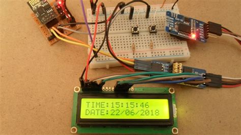 Esp8266 Esp 01 With Ds3231 And I2c Lcd Real Time Clock Youtube