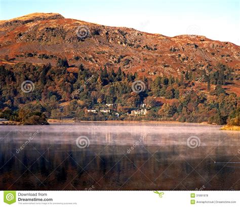 Misty Morning Grasmere Cumbria Stock Photo Image Of Landscape
