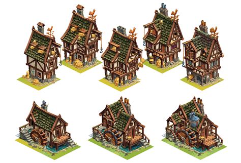 Medieval Buildings - in game assets on Behance