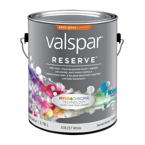 Shop Valspar Reserve White Semi Gloss Latex Exterior Paint Actual Net