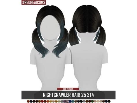 The Sims 4 Nightcrawler Hair 25 3t4 Kids Sims 4 Sims 4 Toddler Sims