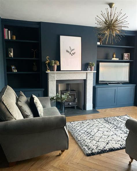 Navy Blue Living Room Bestroomone