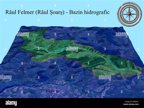 3d Harta Pentru Bazinul Hidrografic Al Raului Afluent Oltului Felmer